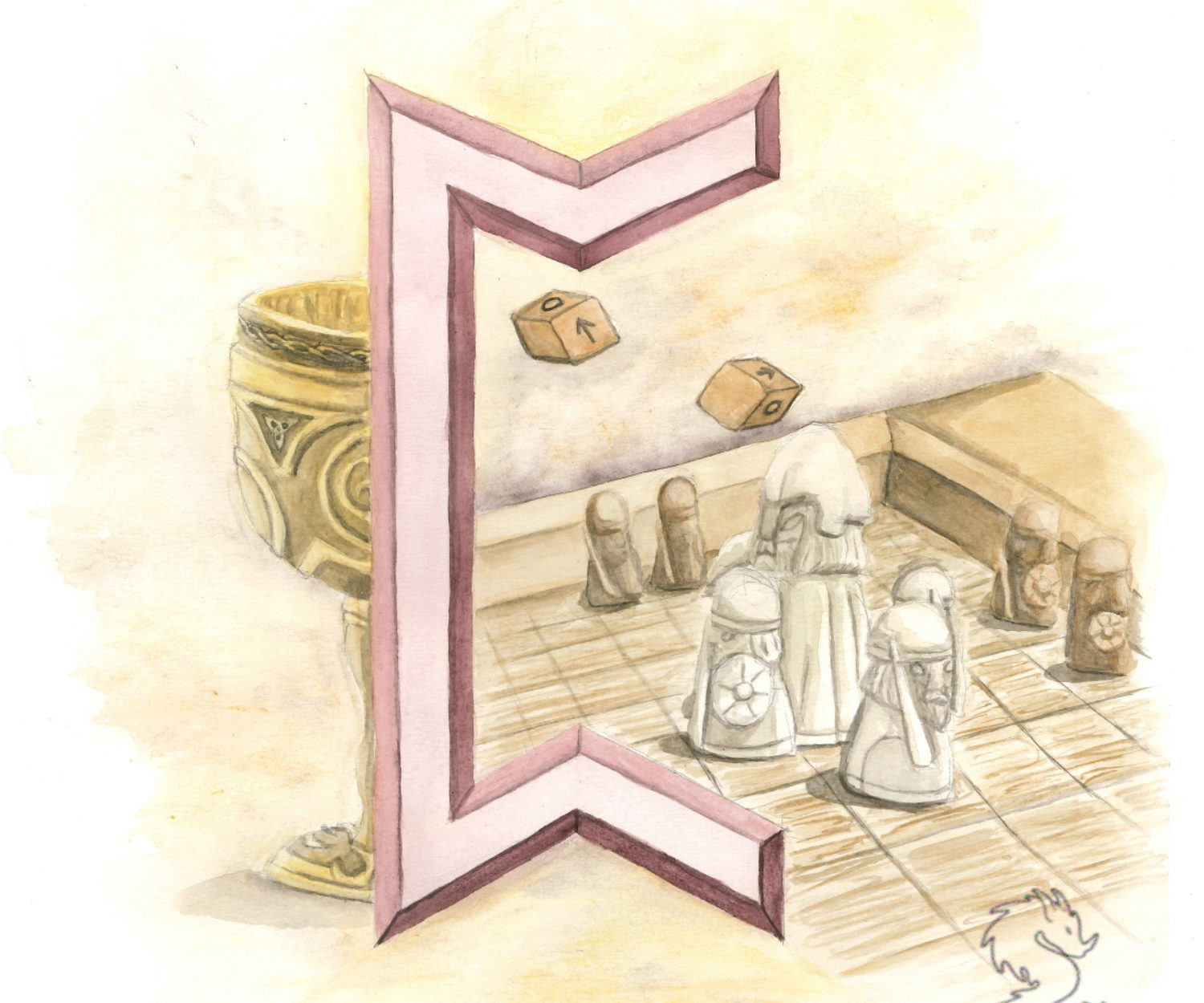 Perthro - Dice Cup - Luck and Fate